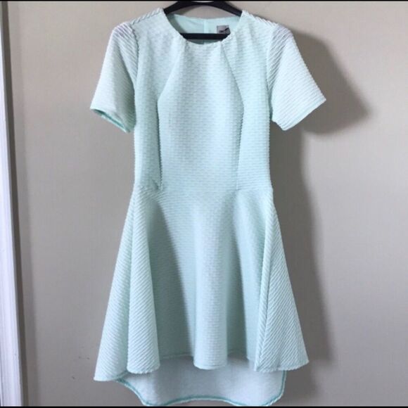 ASOS light blue Open Back Midi Tea Dress, high-low size 10 New With Tags - Picture 1 of 6